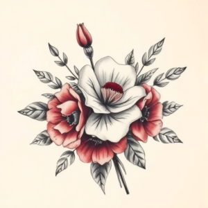 Painterly Bouquet Tattoo