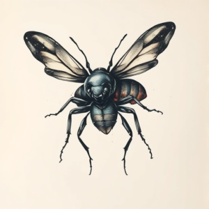 Painterly Bug Tattoo