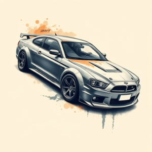 Painterly Car Tattoo