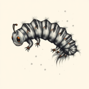 Painterly Caterpillar Tattoo