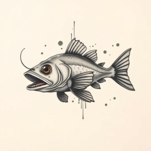 Painterly Catfish Tattoo