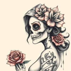 Painterly Catrina Tattoo