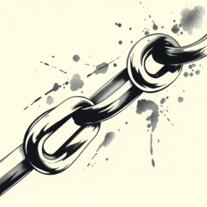 Painterly Chain Tattoo