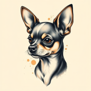 Painterly Chihuahua Tattoo