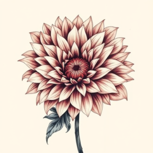 Painterly Chrysanthemum Tattoo