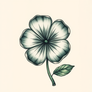 Painterly Clover Tattoo