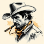 Painterly Cowboy Tattoo