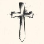 Painterly Cross Tattoo