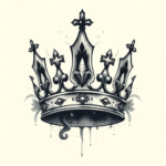 Painterly Crown Tattoo