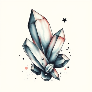 Painterly Crystal Tattoo