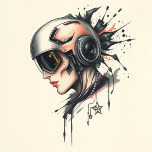 Painterly Cyber Tattoo