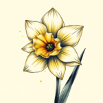 Painterly Daffodil Tattoo