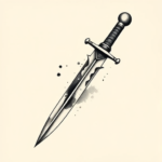 Painterly Dagger Tattoo