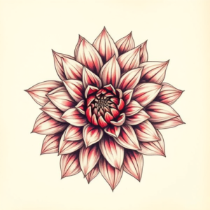 Painterly Dahlia Tattoo