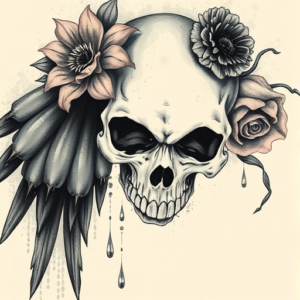 Painterly Death Tattoo