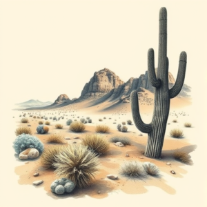 Painterly Desert Tattoo