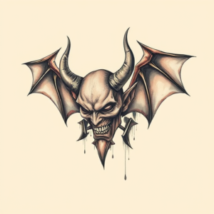 Painterly Devil Tattoo