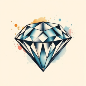 Painterly Diamond Tattoo