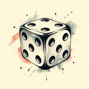 Painterly Dice Tattoo