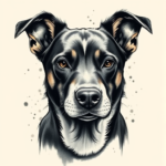 Painterly Dog Tattoo