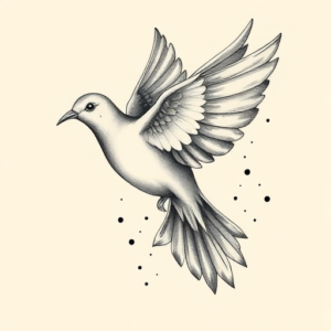 Painterly Dove Tattoo