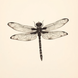 Painterly Dragonfly Tattoo