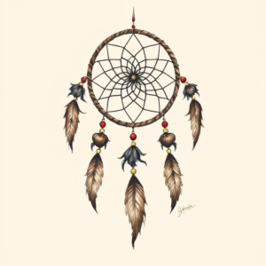 Painterly Dreamcatcher Tattoo