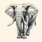 Painterly Elephant Tattoo