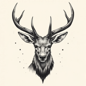Painterly Elk Tattoo