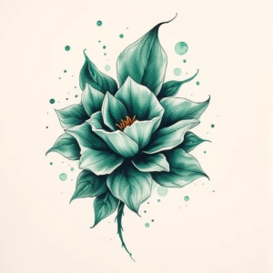 Painterly Emerald Tattoo
