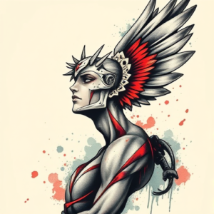 Painterly Evangelion Tattoo