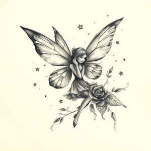 Painterly Fairy Tattoo