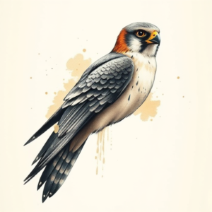 Painterly Falcon Tattoo