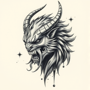 Painterly Fenrir Tattoo