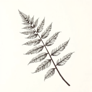 Painterly Fern Tattoo