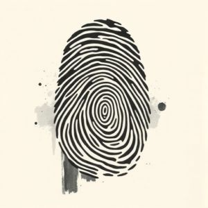 Painterly Fingerprint Tattoo