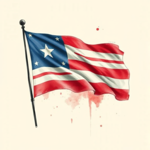 Painterly Flag Tattoo