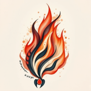 Painterly Flame Tattoo