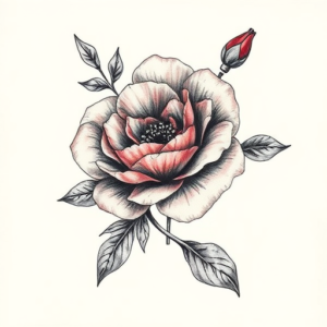 Painterly Floral Tattoo