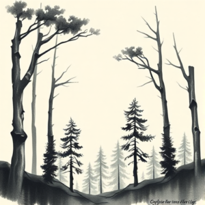 Painterly Forest Tattoo