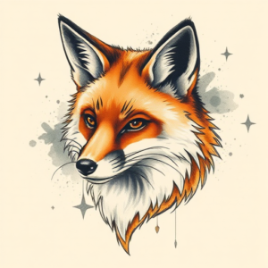 Painterly Fox Tattoo
