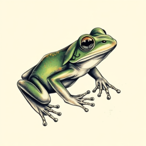 Painterly Frog Tattoo