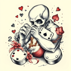 Painterly Gambling Tattoo