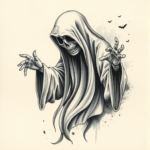 Painterly Ghost Tattoo