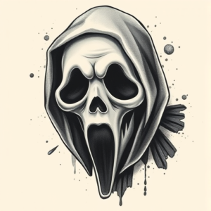 Painterly Ghostface Tattoo