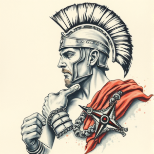 Painterly Gladiator Tattoo