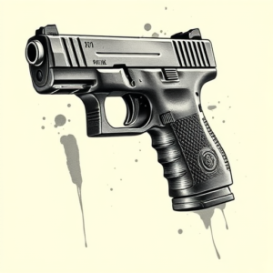 Painterly Glock Tattoo