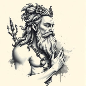 Painterly God Tattoo