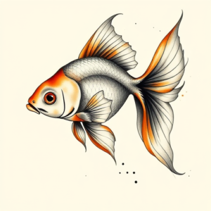 Painterly Goldfish Tattoo