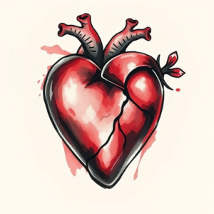 Painterly Heart Tattoo